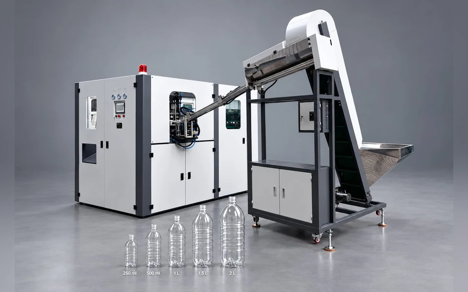 Sopladora automática de botellas PET de 2.000 botellas por hora